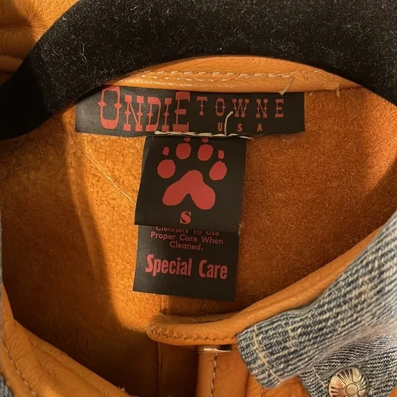 Leather & Jean Button-up Shirt - Picture 9 of 10